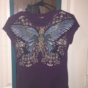 Super cute butterfly shirt with some dazzle